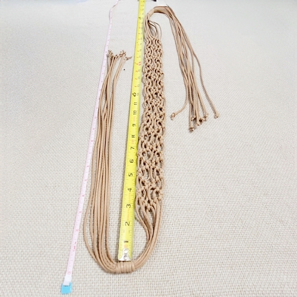 Southwest Boho Braided Leather & Fringe Belt - Picture 6 of 8